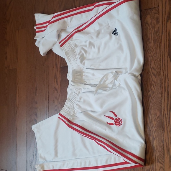 Adidas/Toronto Raptors White & Red Tear Away Open Pants - Picture 8 of 16